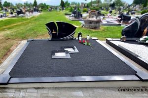 Granito uola darbai kapuose kapų uždengimai paminklai birstonas